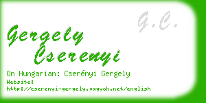 gergely cserenyi business card